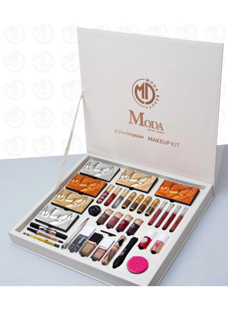 MODA BEAUTY Moda Gold Box – Complete Makeup Set | 35 Pieces - Image 4